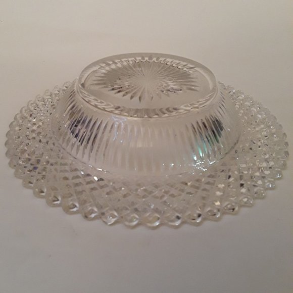 VINTAGE SUNBURST & DIAMOND PATTERN GLASS - TRINKET - CANDY - ASHTRAY - BOWL - Picture 3 of 4
